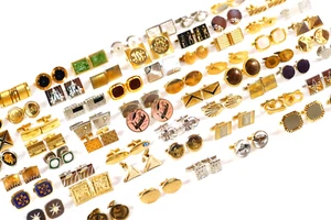 Cufflinks Lot 69 Pair Vintage Mens Cuff Links Jewelry Swank - Picture 1 of 24