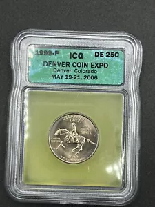 1999 P DELAWARE STATE QUARTER SAMPLE ICG SLAB COIN FROM DENVER COIN EXPO - Picture 1 of 2