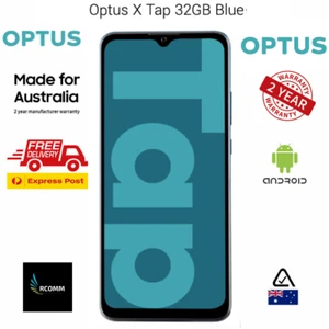 NEW Optus X TAP Blue 4G VoLTE OK, 32GB/3GB RAM, 6.52", GPS, NFC, 13MP Dual Cam) - Picture 1 of 10