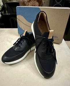 Clarks Ladies Unstructured Un Rio Lace BLACK Trainers - Brand New In Box - Picture 1 of 8