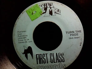 DICK DEAL & U.S. MALE BOB SEGER'S ' TURN THE PAGE B/W TIGER ON FIRST CLASS - Picture 1 of 2