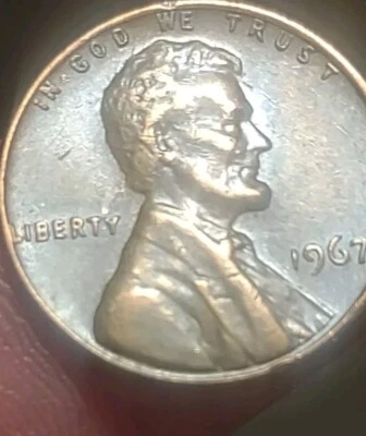 1967 Lincoln Penny No Mint Mark. Errors On Top Rim, & "L" On Edge, & More! RARE! - Image 1 of 2