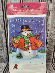 2000 American Greetings Snowman Advent Calendar Card 3-D Stand Up Sealed New - Picture 1 of 7