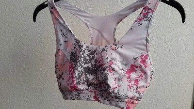 Sujetador deportivo Tek Gear talla M espalda deportiva inalámbrico soporte medio rosa multicolor Foto 1 de 4