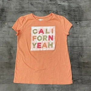 Girl’s Crazy 8 California ‘Californyeah’ Glitter Graphic Shirt XL 14 Beach - Picture 1 of 4