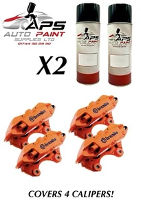 Pintura calibre pinza en aerosol resistente al calor X2 BREMBO NARANJA LAVA brillo - Imagen 1 de 2