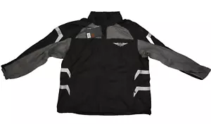Harley-Davidson Motorcycles Full Speed Reflective Rainsuit Jacket Black Mens 2XL - Picture 1 of 9