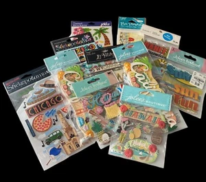 Lotto Adesivi Scrapbooking 11 Nuovi Sigillati Vacay Travel Hawaii California e Altro - Foto 1 di 15