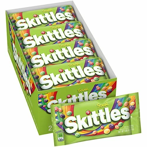 Skittles кислые конфеты, 1,8 унции (24 одиночные упаковки) - Изображение 1 из 1