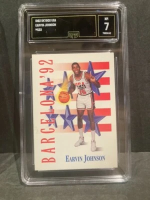 1991-1992 Skybox Earvin Magic Johnson Dream Team USA Card #533 GMA 7 - Image 1 of 2