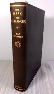 1932 The Mask of Fu Manchu by Sax Rohmer Spider Web Orient Edition Hardcover - Foto 1 di 6