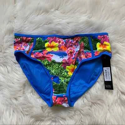 Nicole Miller Hawaiian floral bikini bottom size 8 - Image 1 of 4