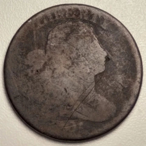 1801 U.S. Draped Bust Large Cent Coin. Nice S-216 token/medal/bar/ingot/exonumia Cover