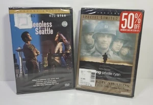 Tom Hanks DVD Lot: Saving Private Ryan & Sleepless In Seattle (DVD) NEW, SEALED - Picture 1 of 7
