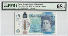 Great Britain 2015 P-394 PMG Superb Gem UNC 68 EPQ 5 Pounds