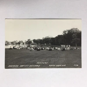 VTG RPPC Vespers Northern Baptist Assembly - Green Lake WI - Wisconsin Postcard - Picture 1 of 2