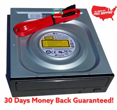 LG Internal SATA 24x DVD CD +/-R RW DL Disc Burner Re-Writer Drive w/Sata Cable. - Image 1 of 4