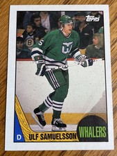 1987~88 Topps Hockey #23 ULF SAMUELSSON ( Rookie ) ~Hartford Whalers~ 12 Photos
