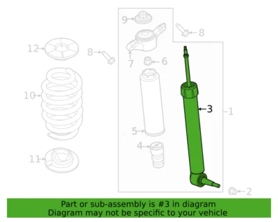 Amortiguador trasero Asy LB5Z-18125-AF original OEM 20-24 Ford Explorer AWD Foto 1 de 4
