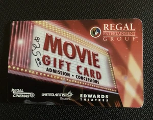 Movie Gift Card - Regal Cinemas, United Artists, Edwards Theaters - $25 - Picture 1 of 5