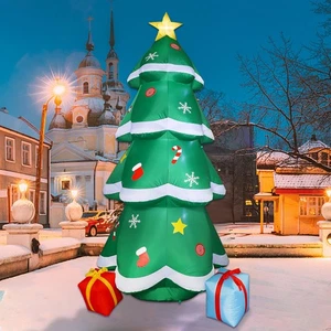 10 Fuß Weihnachten Aufblasbarer Baum mit LED Lichter, Außendekoration, Langlebig B... - Bild 1 von 7