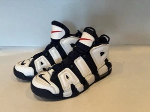 Nike Air More Uptempo Olympic Navy Blue/white SZ 7Y - Picture 1 of 9