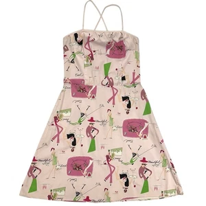 Vestido Vintage Y2K Studio Y Rosa Fashionista Parisino Gráfico Ajuste y Acampanado Talla 11 - Imagen 1 de 13