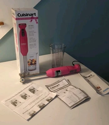 Cuisinart Smart Stick 2-Speed  Hand Blender pink ed. w/ cup CSB-175FP 300W - Image 1 of 4