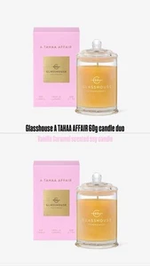 Glasshouse Tahaa Affair 2x 60g Soy Candle Vanilla Caramel FreePost - Picture 1 of 3