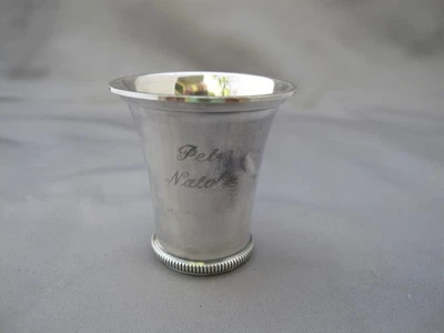 Bonito DANÉS 925S Sterling SHOT GLASS/SNAPPS CUP-Maker SvT-Mono Foto 1 de 4
