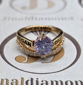 Anello donna personalizzato classe liceo 2027 per università college regalo argento 925 - Foto 1 di 13