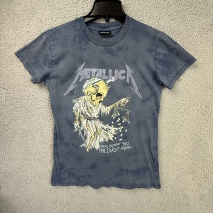 Camicia Metallica XS blu tie dye lady scale giustizia per tutte le band grafica 2020 - Foto 1 di 10