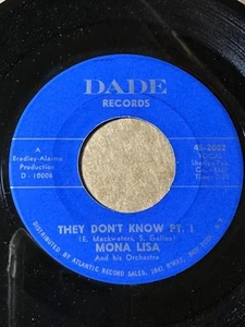 MONA LISA & HS ORCHESTRA Dade 2002 THEY DON'T KNOW PARTS 1 & 2 VG+ LISTEN - Picture 1 of 1