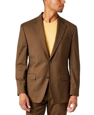 Sean John мужской классический крой твердый костюм куртка 46 длиной хаки коричневый - новый с Ярлыками $360 - Изображение 1 из 4