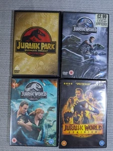 Jurassic Park Original Trilogy and Jurassic World, Fallen Kingdom & Dominion DVD - Foto 1 di 1