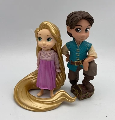 Disney Animators Collection Littles Figure RAPUNZEL & FLYNN RIDER Tangled Mini - Image 1 of 3