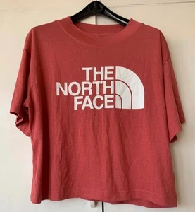 THE NORTH FACE CROPPED T-Shirt Coral Size Small - Picture 1 of 5