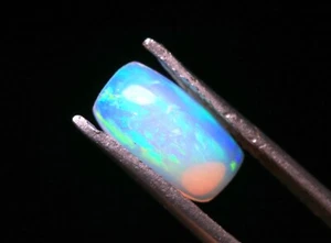Cabujón de ópalo de fuego natural de 1,70 quilates, ópalo cojín, piedra preciosa de ópalo etíope Welo - Imagen 1 de 6