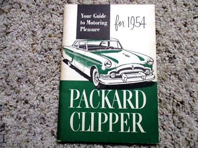 Packard Clipper 1954 manual del propietario original de fábrica casi como nuevo Foto 1 de 3