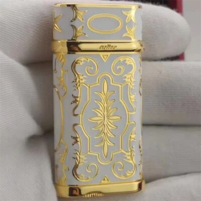 Smoking Lighter Cartier Classic Luxury Lighter Gas Lighter With Stones & Box #D - Image 1 of 3