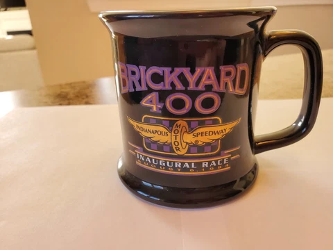 Brickyard 400 Inaugural Race Mug NASCAR Black UNUSED 1994 Jeff Gordon Winner Cover