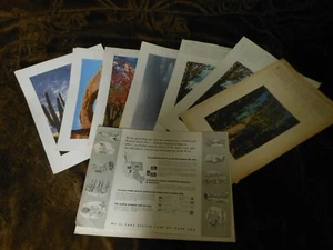 Lot of 7 Chevron Standard Oil Western Scenic View Prints Photo Lithos c1950s  - Picture 1 of 12