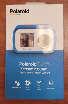 Polaroid ID922 Streaming Cam Digital/Action Waterproof Camera - Blue NEW! - Image 1 of 2