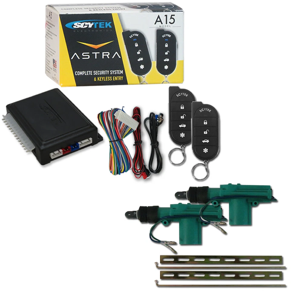 Scytek Car Alarm System With Keyless Entry Plus Pair of 2-wire Door Actuator - Image 1 of 1