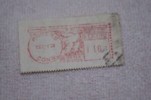 US Postal Meter Strip Metered Pitney Bowes 312026 $1.18 Rogers Conn 1954