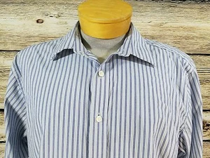 GAP Herren Premium Button Front Langarm Gestreiftes Hemd Baumwolle Gr. XL - Bild 1 von 7
