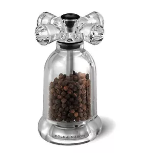 Cole & Mason Tap Precision Pepper Mill, Acrylic, Peppercorns Included - Picture 1 of 3
