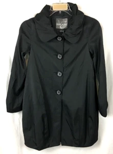 Abrigo Mac & Jac Nuevo con Etiquetas Cuello Acanalado Talla 4 Negro LH104*JS - Imagen 1 de 6