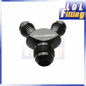 AN8 8AN To 2 x AN6 6AN Y-Block Fitting Adapter Aluminum Black - Picture 1 of 3