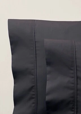 Ralph Lauren Organic Cotton Percale 464 TC 2 Pillowcases - Loft Gray  New - King - Image 1 of 4